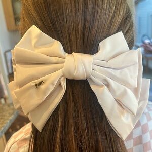 Cream Hair Bow for Kids